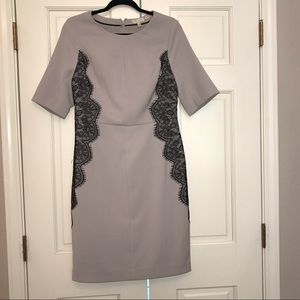 The Limited Scandal Gray Black Lace Dress 10